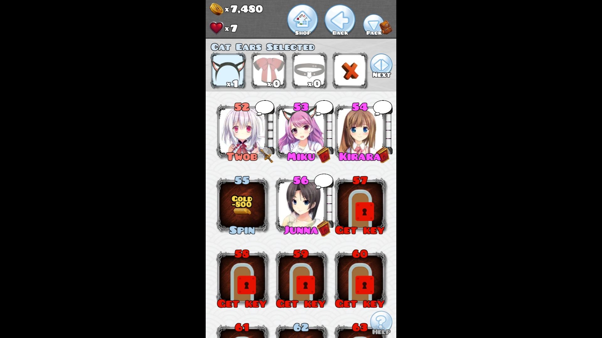 99 Anime Girls screenshot