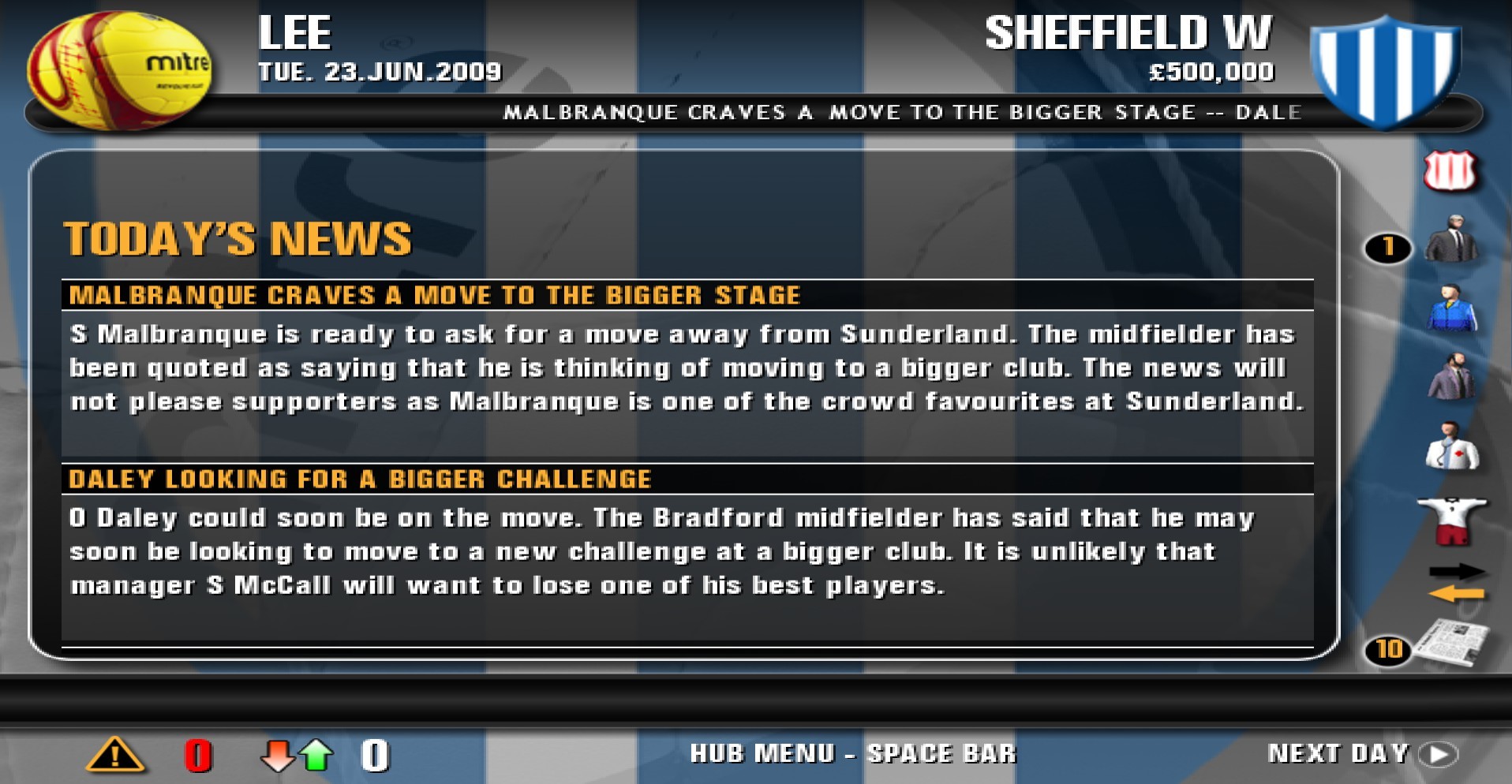 Premier Manager 10 screenshot