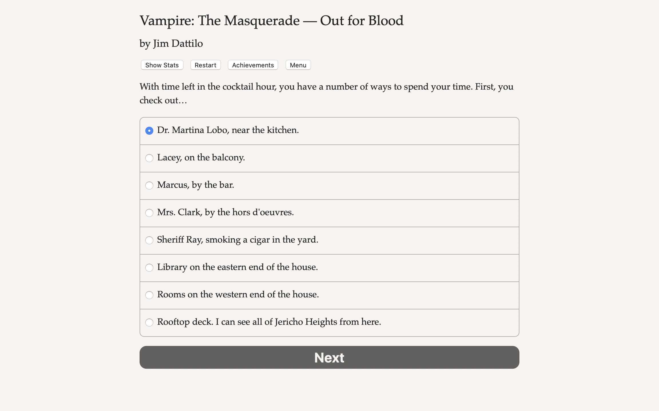 Vampire: The Masquerade — Out for Blood screenshot