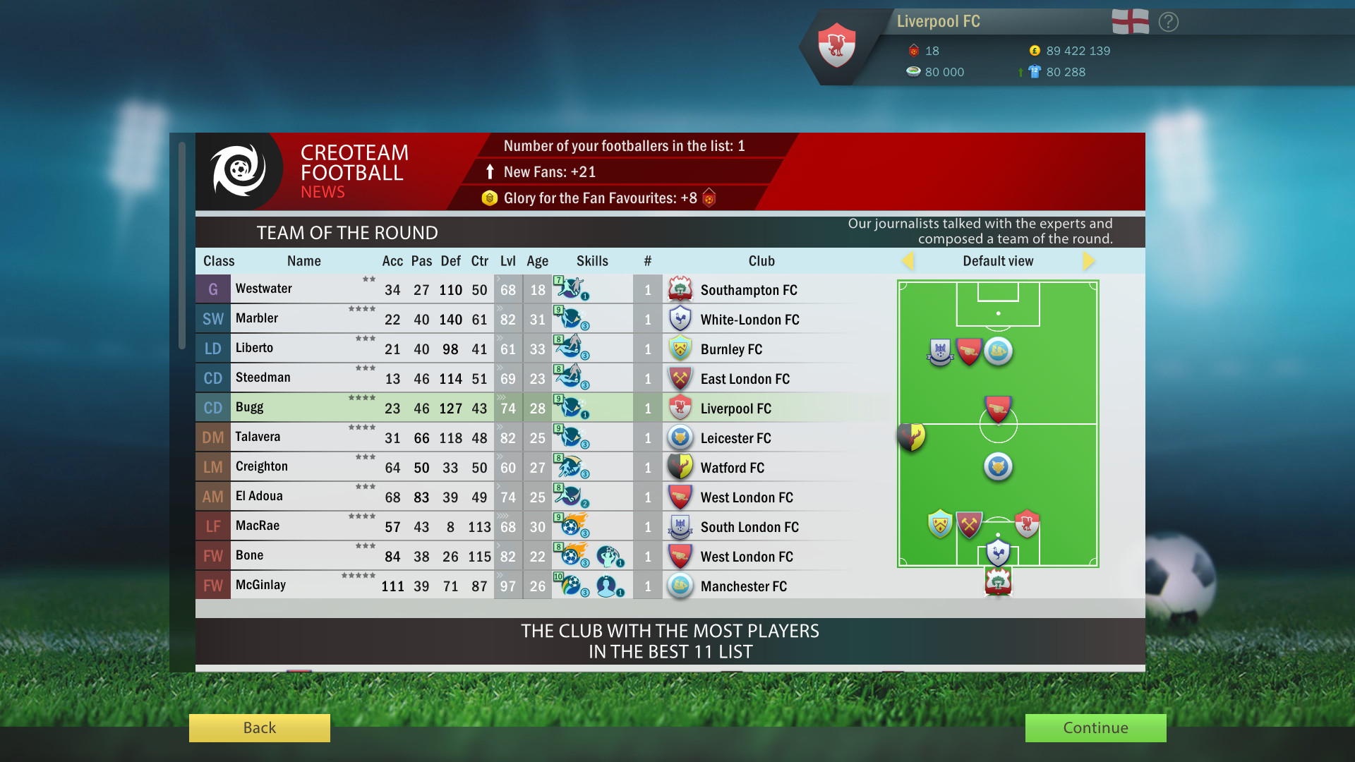 Football, Tactics & Glory: Football Stars screenshot