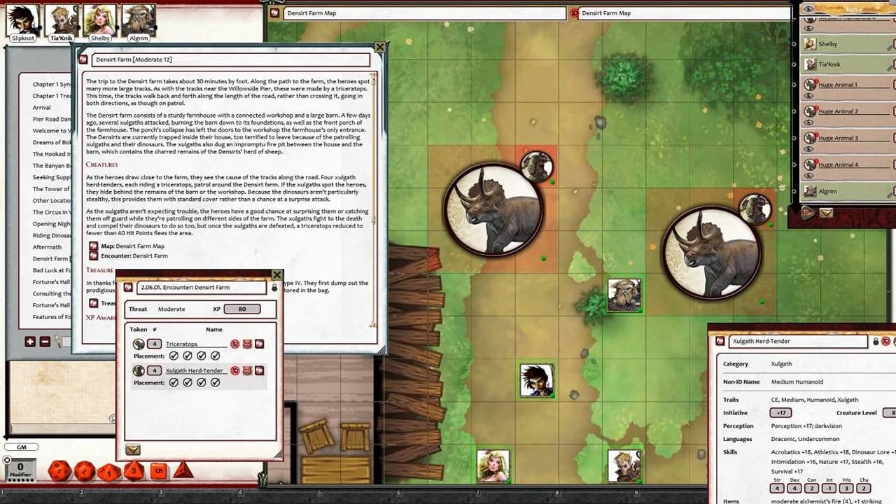 Fantasy Grounds - Pathfinder 2 RPG - Extinction Curse AP 4: Siege of the Dinosaurs screenshot