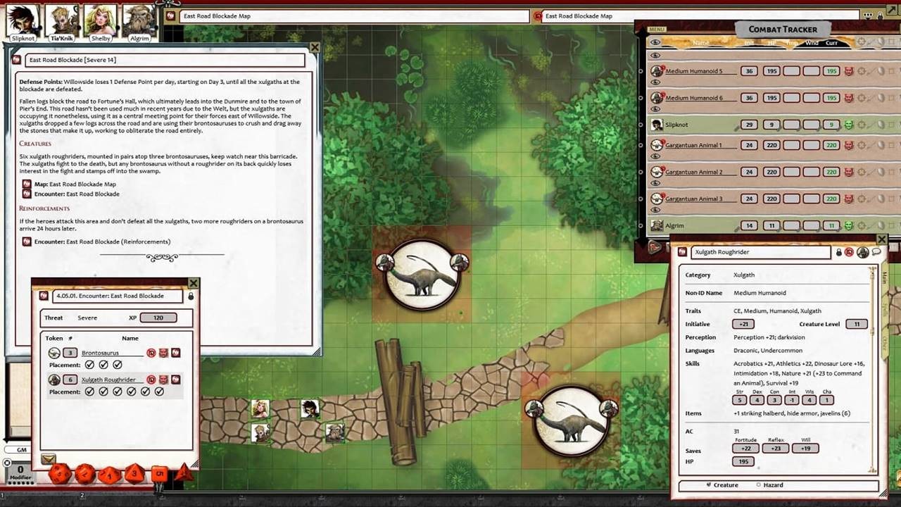 Fantasy Grounds - Pathfinder 2 RPG - Extinction Curse AP 4: Siege of the Dinosaurs screenshot