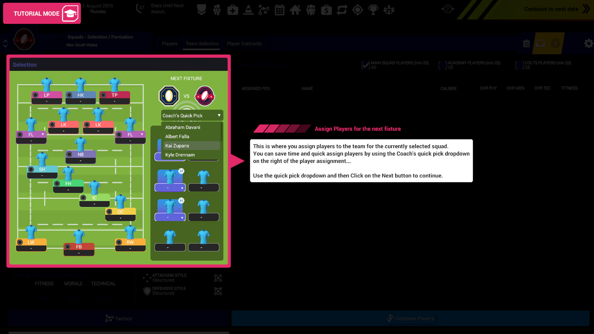 Rugby Union Team Manager 3 screenshot
