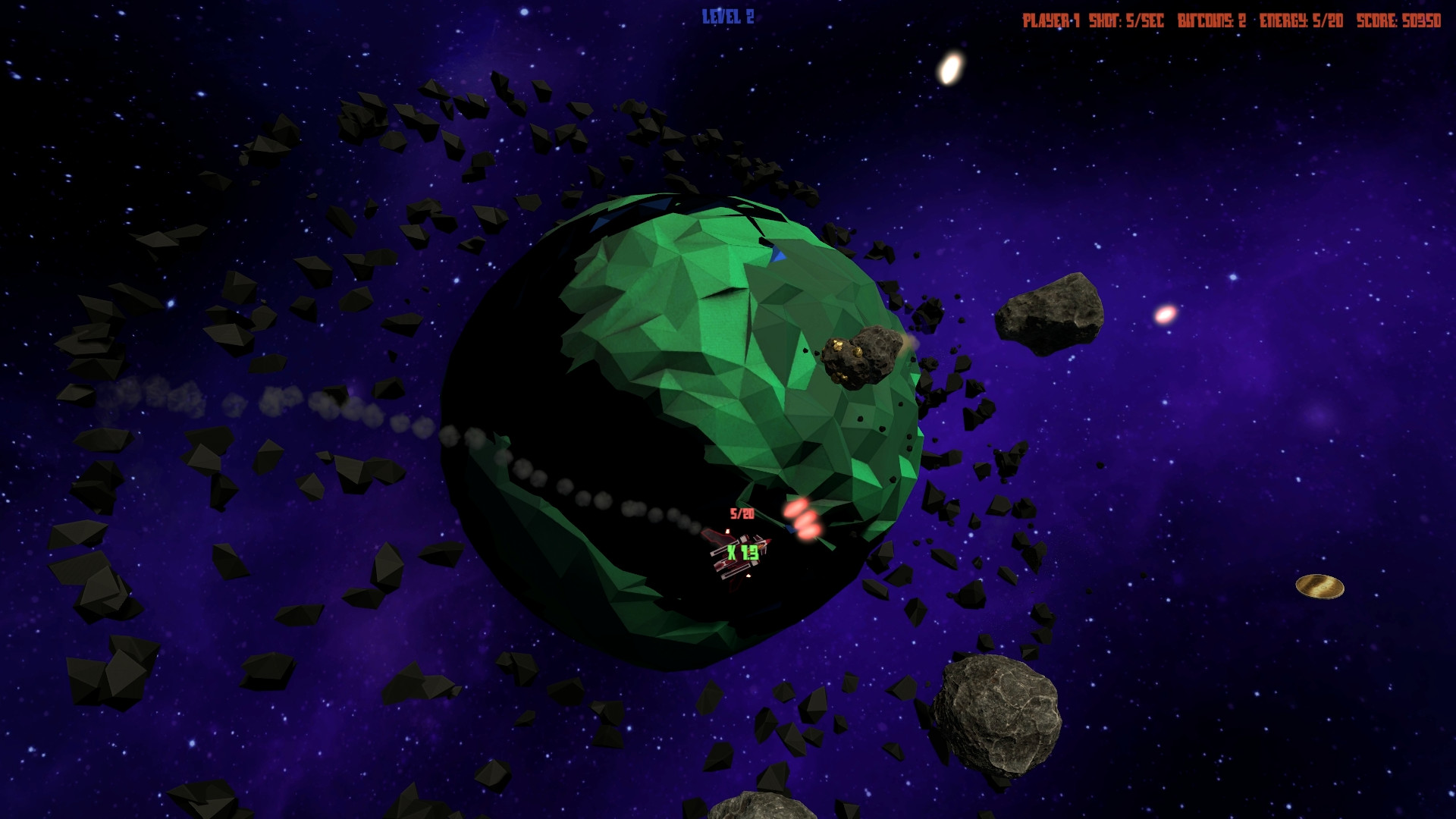 Asteroids 44 (For Four) screenshot