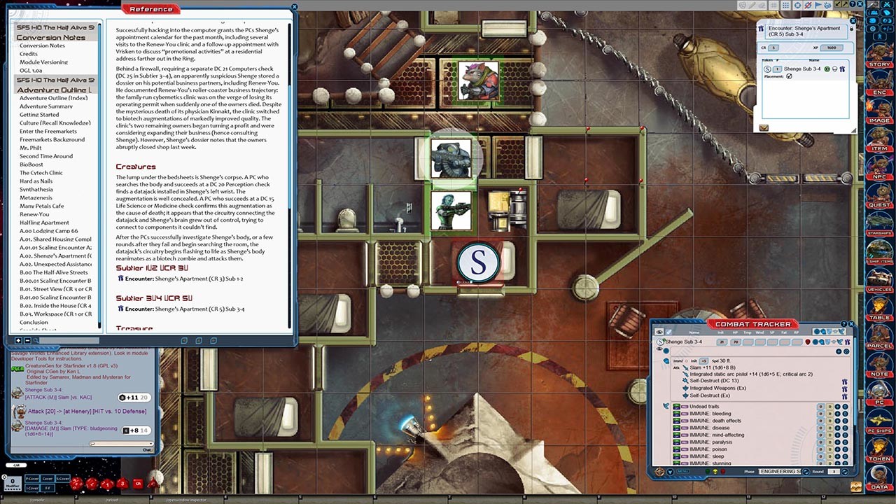 Fantasy Grounds - Starfinder RPG - Starfinder Society Scenario #1-10: The Half-Alive Streets screenshot