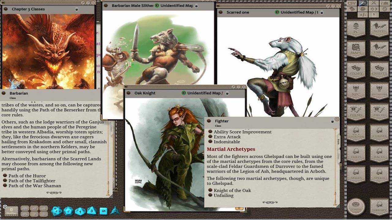 Fantasy Grounds - Scarred Lands Player's Guide screenshot