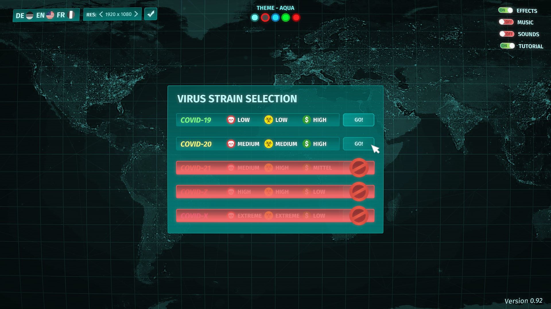 Corona Simulator screenshot