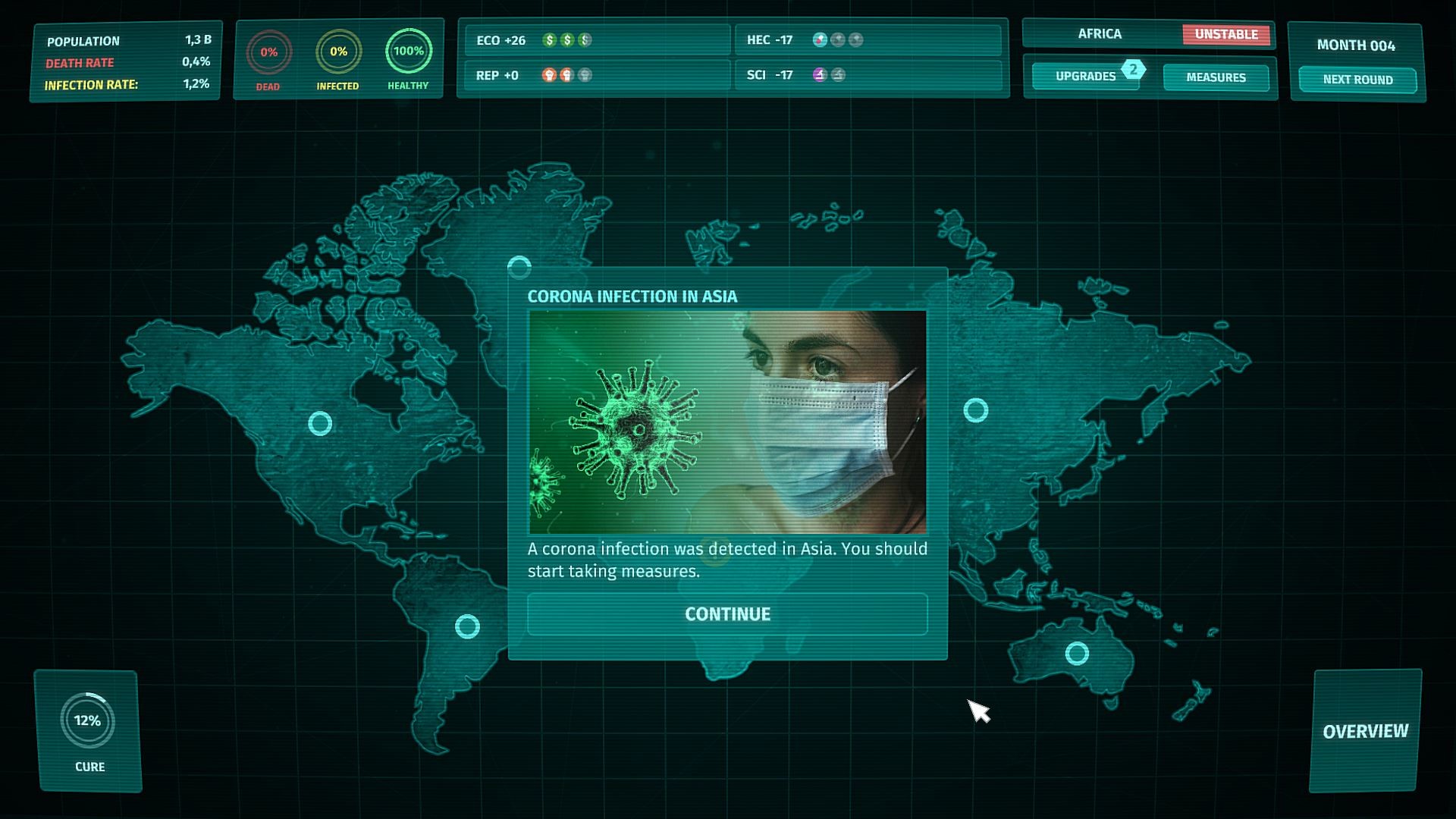 Corona Simulator screenshot