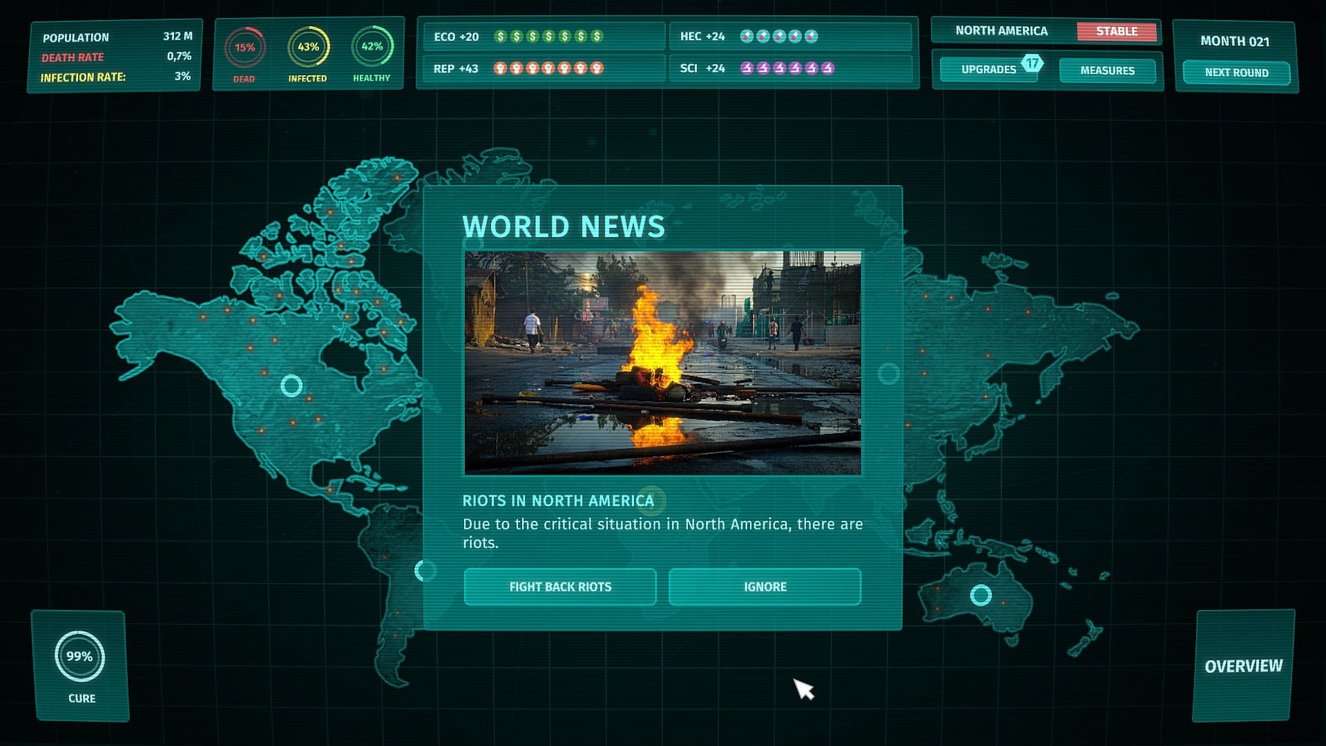 Corona Simulator screenshot