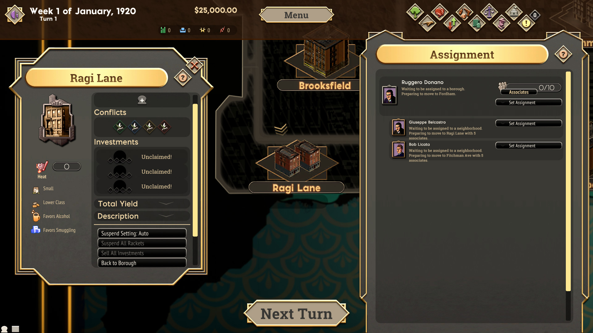 The Commission 1920: Organized Crime Grand Strategy screenshot
