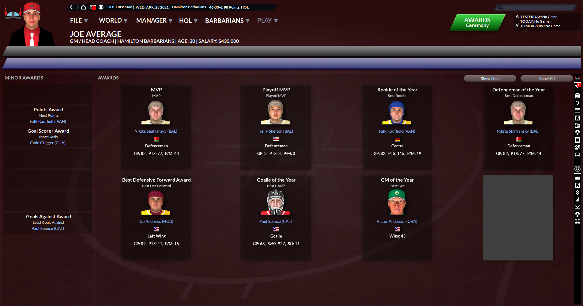 Franchise Hockey Manager 7 screenshot