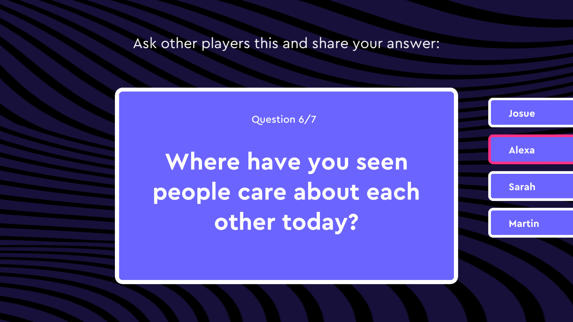 Wild Honesty: A party game for deeper conversations screenshot