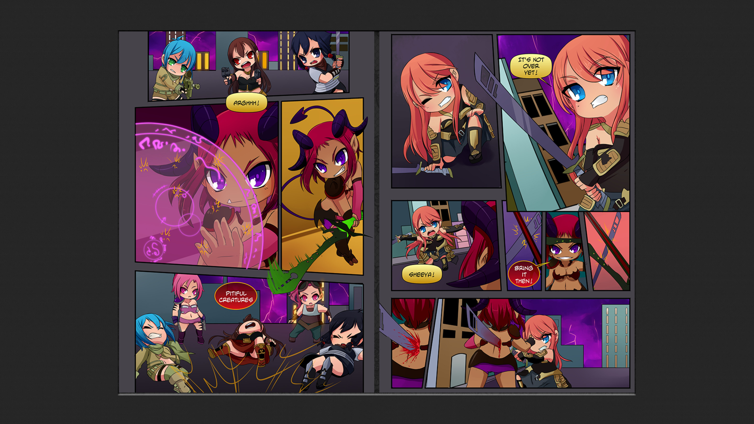 Chibi Wars Kinetic Novel screenshot