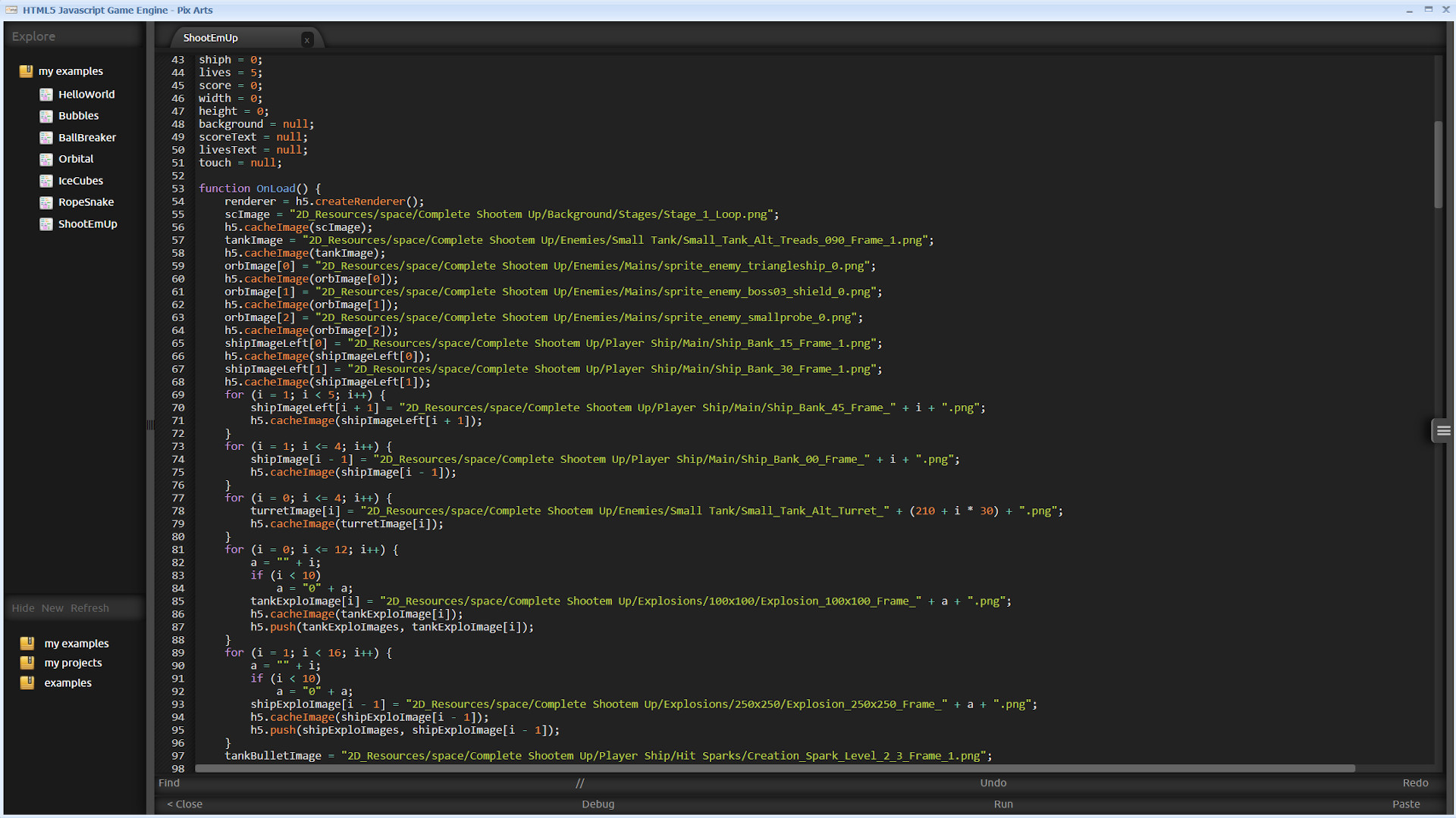 HTML5 Javascript Game Engine screenshot