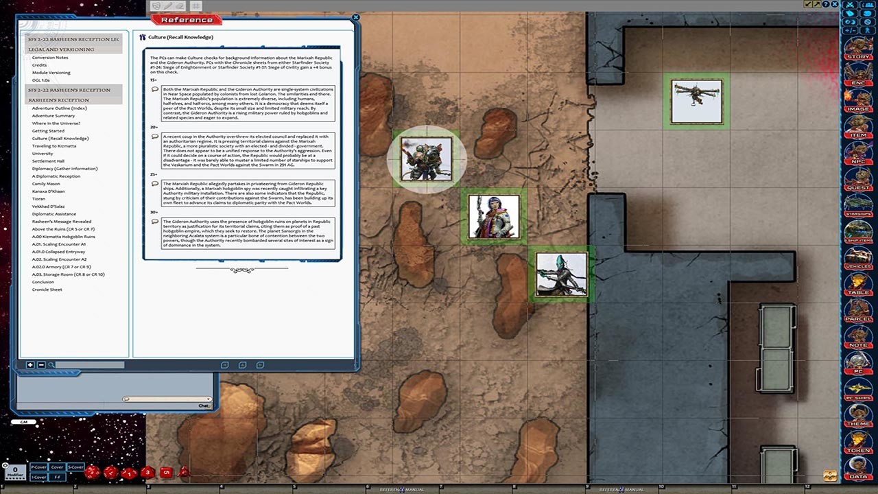 Fantasy Grounds - Starfinder RPG - Starfinder Society Scenario #2-22: Rasheen's Reception screenshot