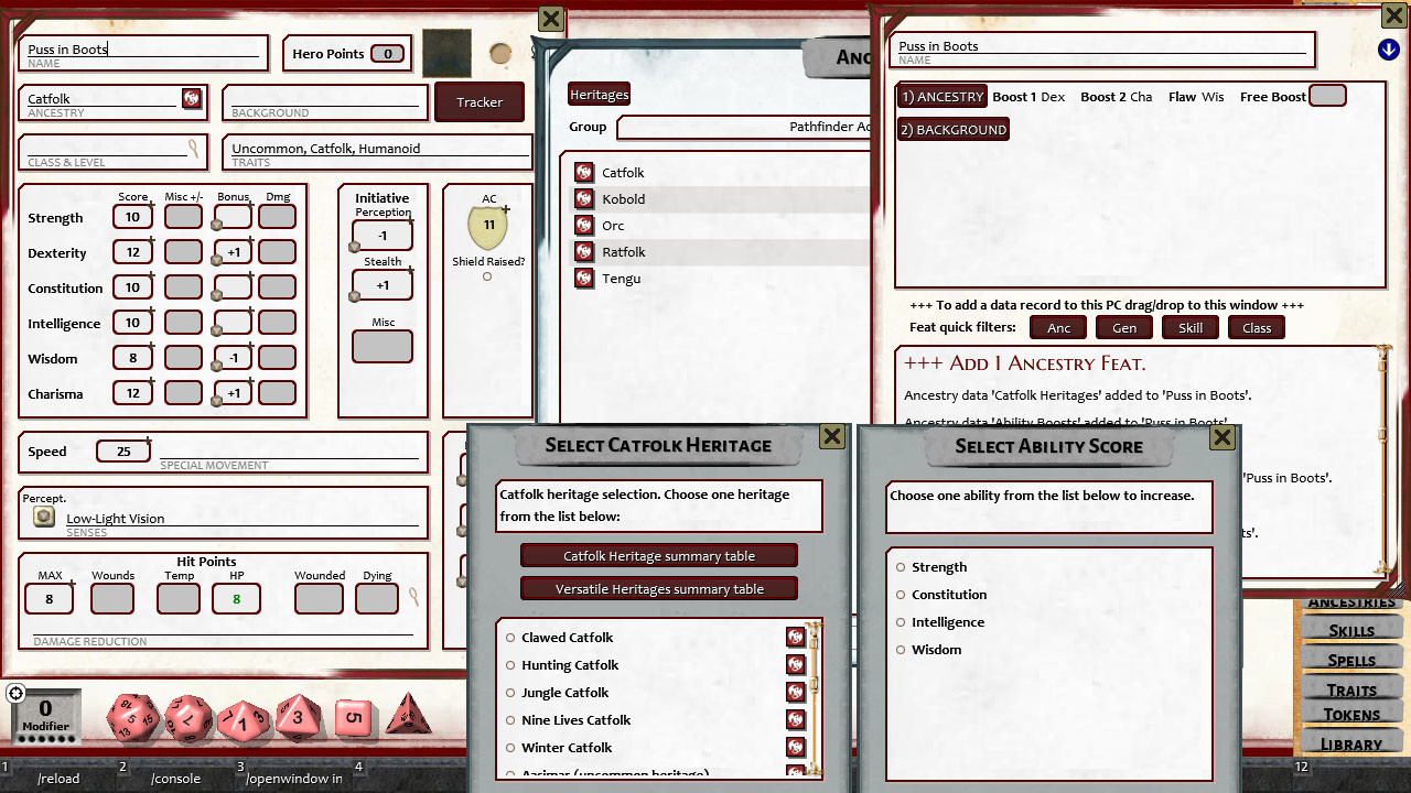 Fantasy Grounds - Pathfinder 2 RPG - Pathfinder Advanced Player's Guide screenshot