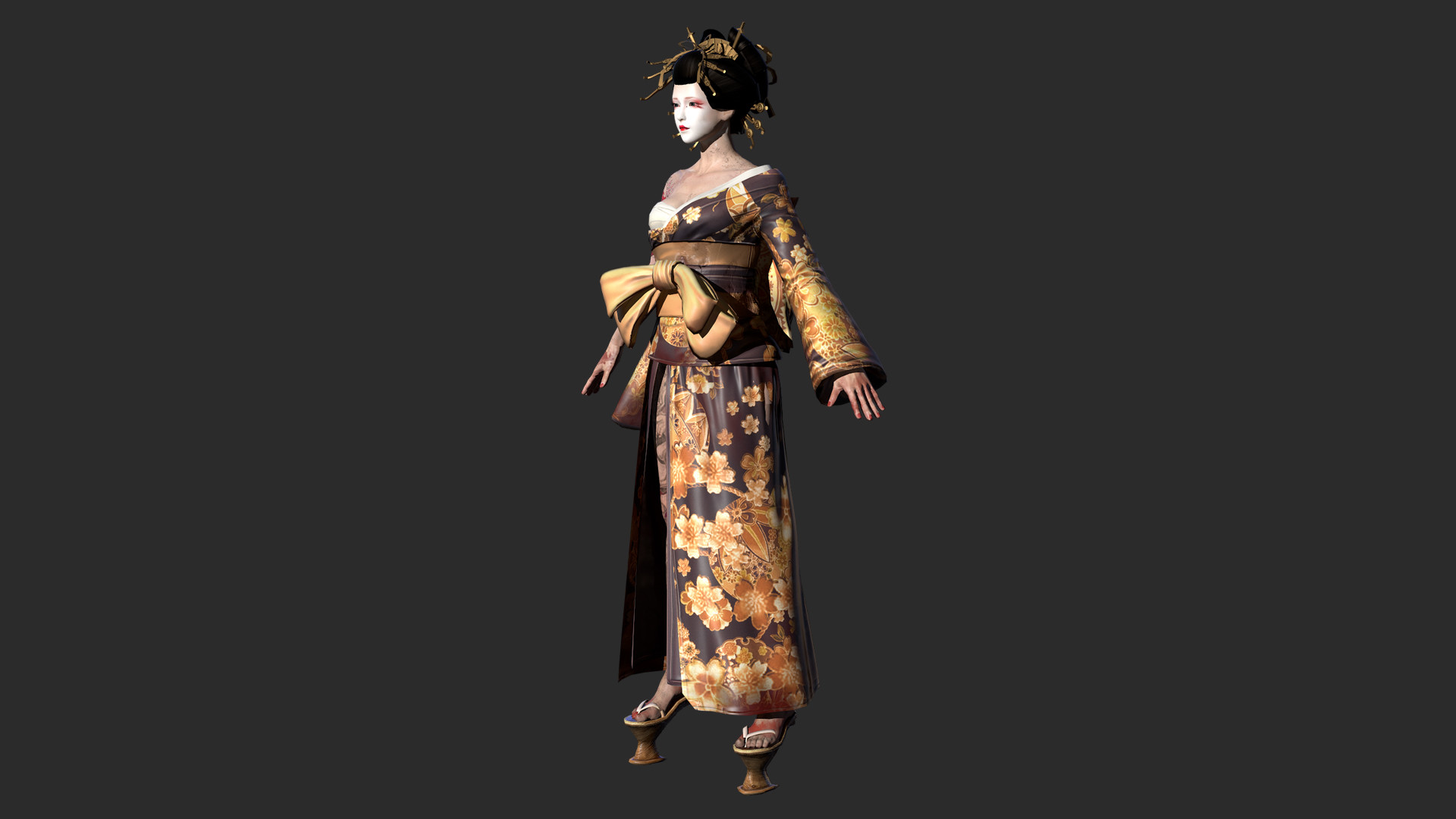 灵魂筹码 - 花傀浮世乐套装 Soul at Stake - "Ukiyoe" The Geisha's Kimono screenshot