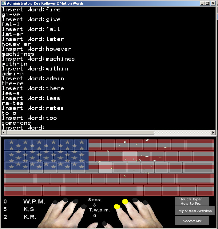 Touch Typing Home Row Speed Grinder - USA American Skin screenshot