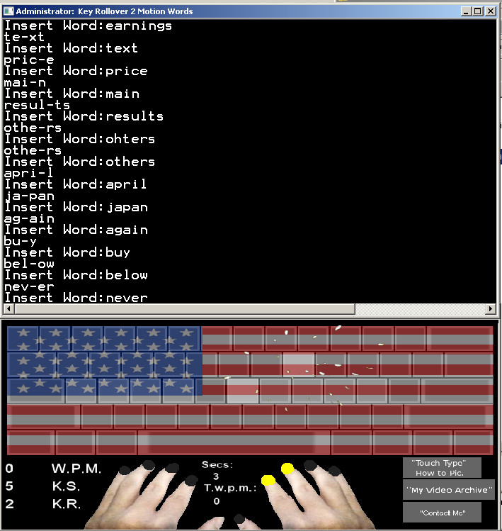Touch Typing Home Row Speed Grinder - USA American Skin screenshot