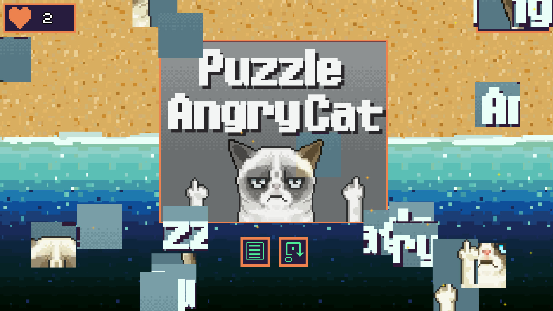 Puzzle Angry Cat screenshot