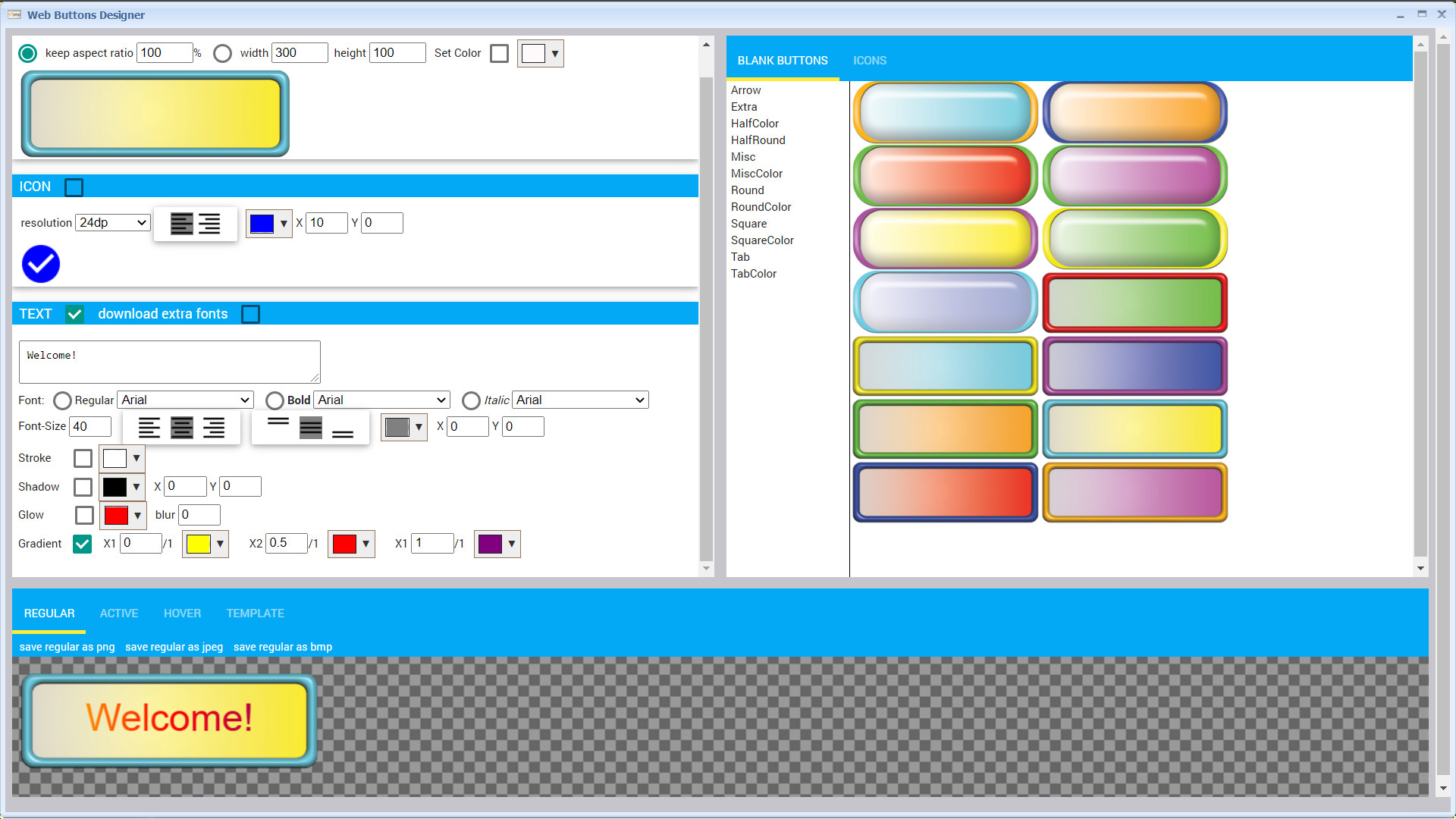 Web Buttons Designer screenshot
