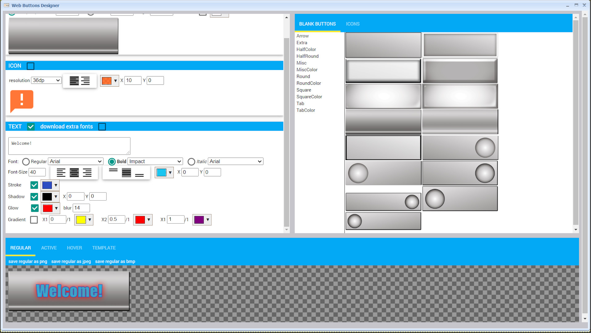 Web Buttons Designer screenshot