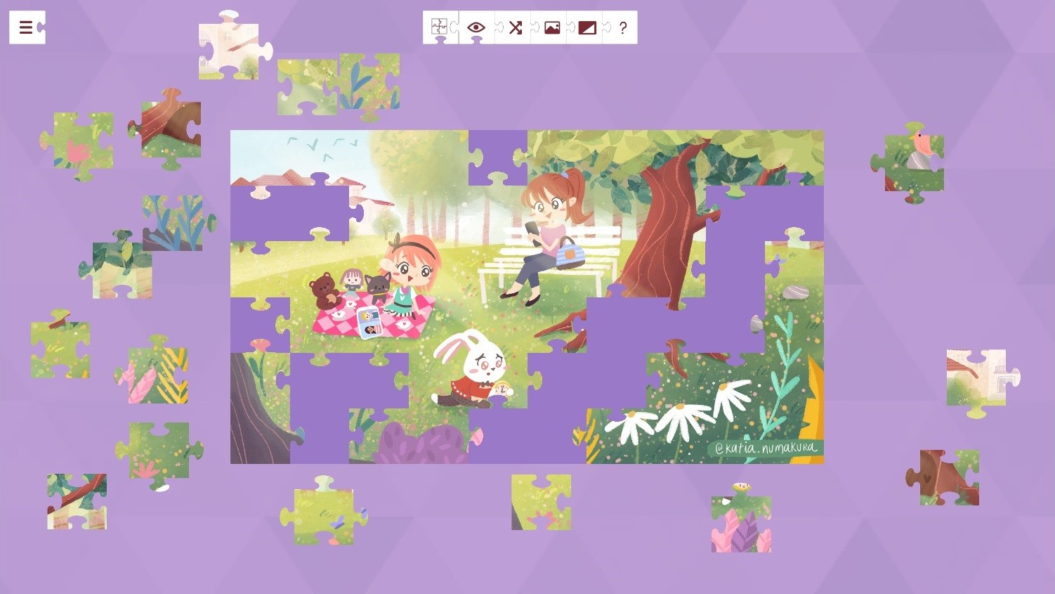 Alice in Wonderland - a jigsaw puzzle tale screenshot