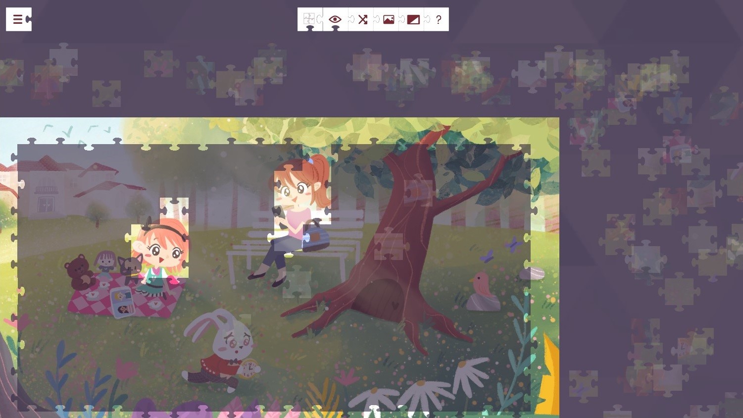 Alice in Wonderland - a jigsaw puzzle tale screenshot