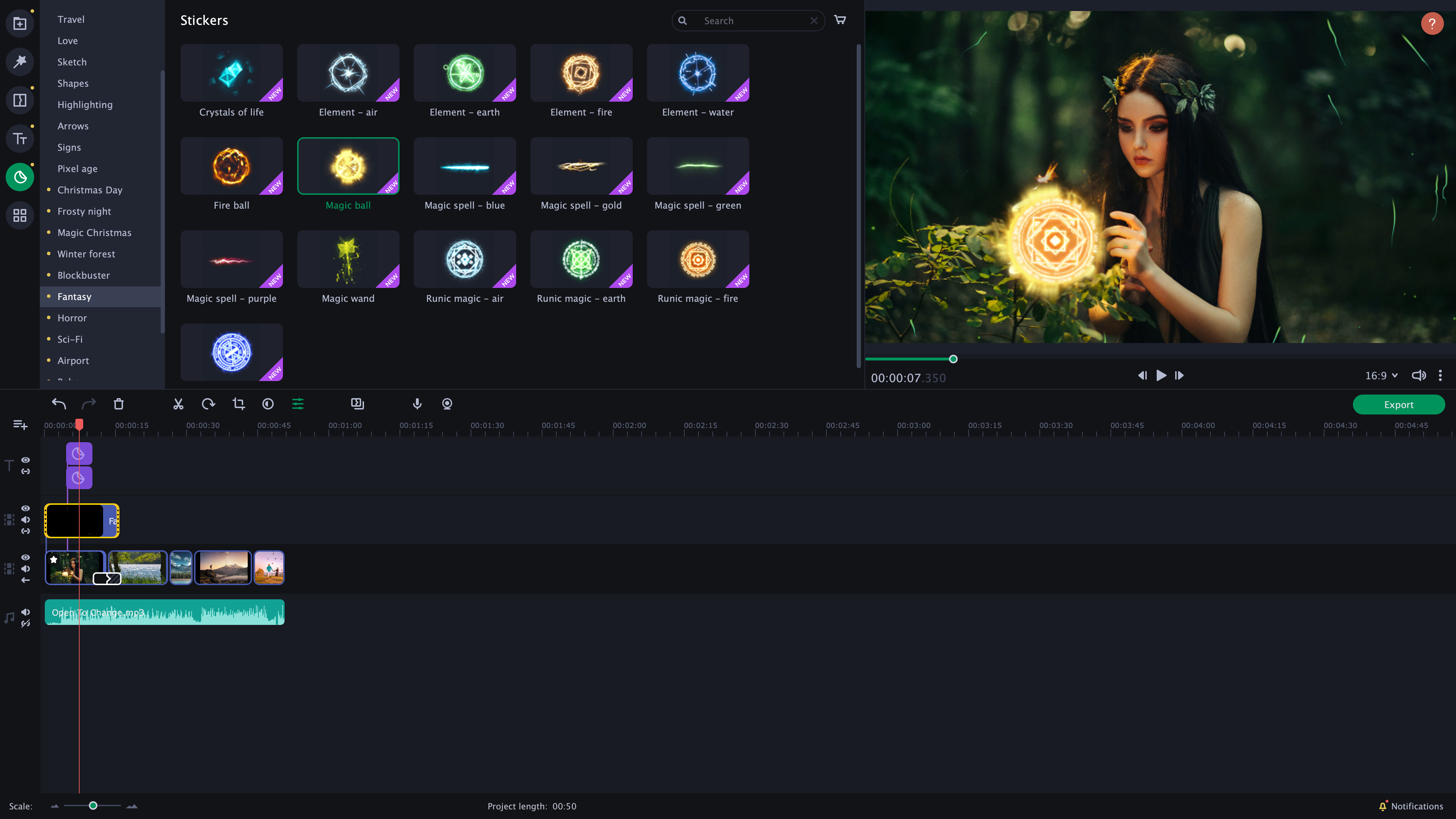 Movavi Slideshow Maker 7 Effects - Cinematic Set screenshot