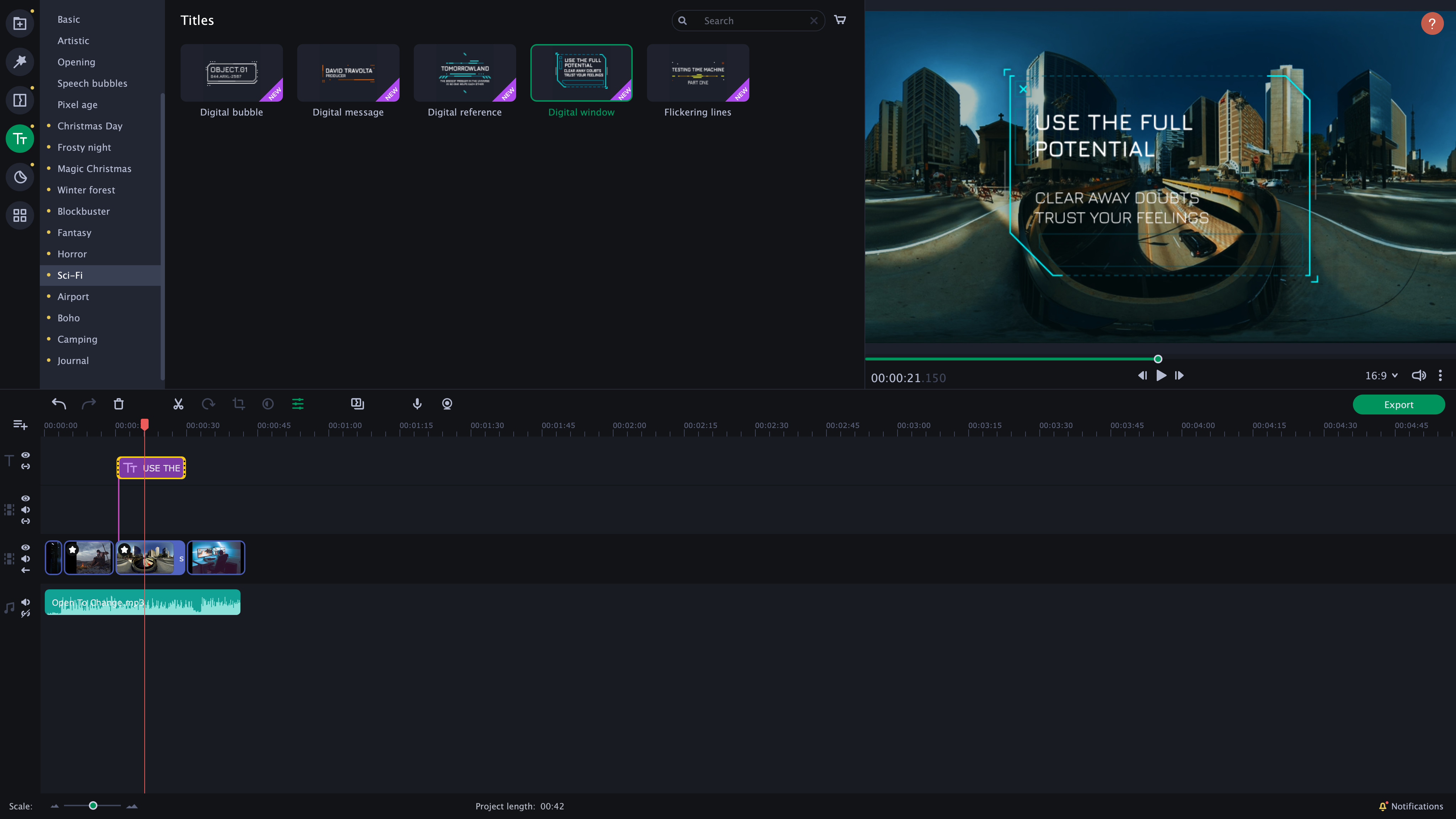 Movavi Slideshow Maker 7 Effects - Cinematic Set screenshot