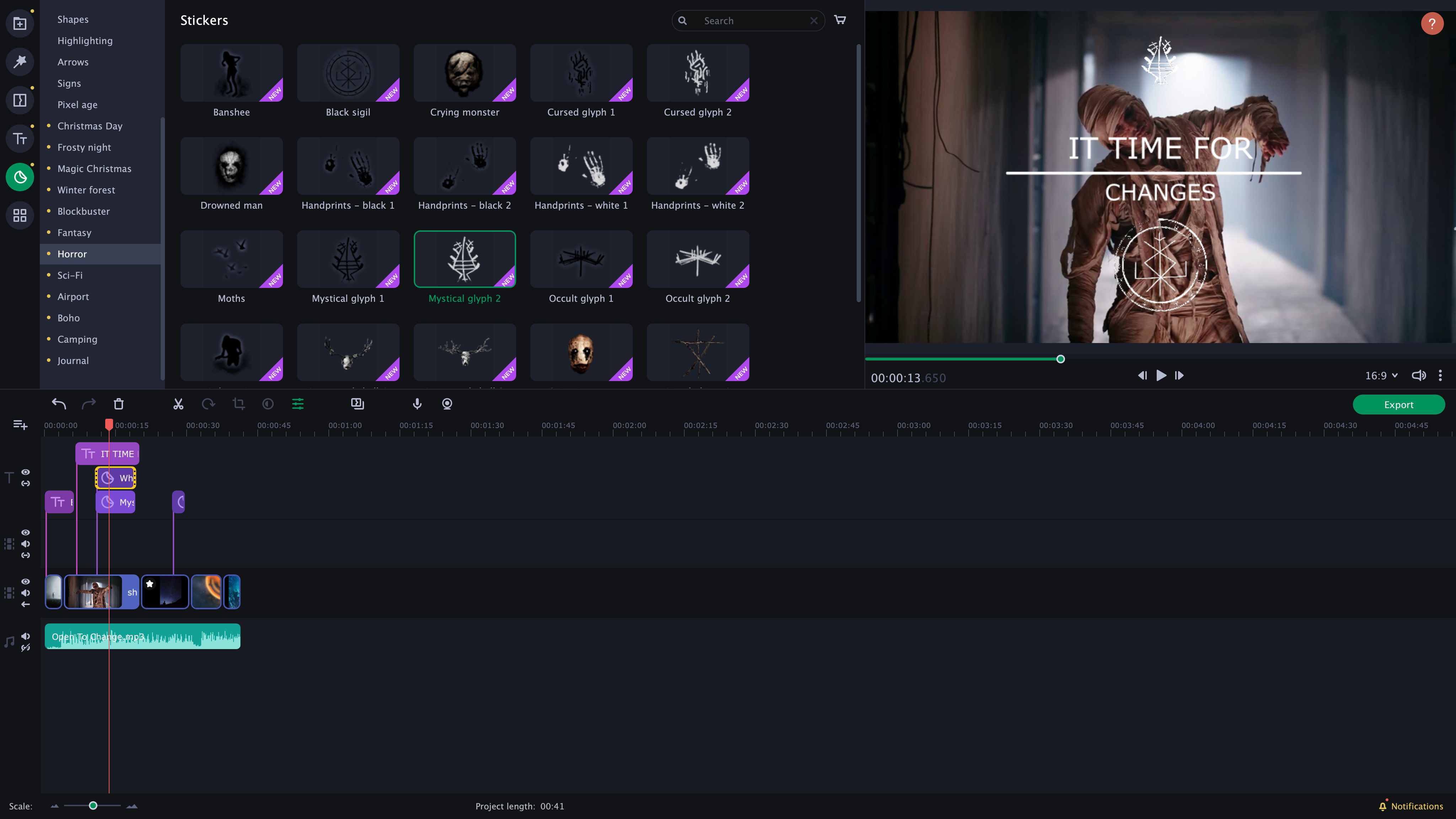 Movavi Slideshow Maker 7 Effects - Cinematic Set screenshot