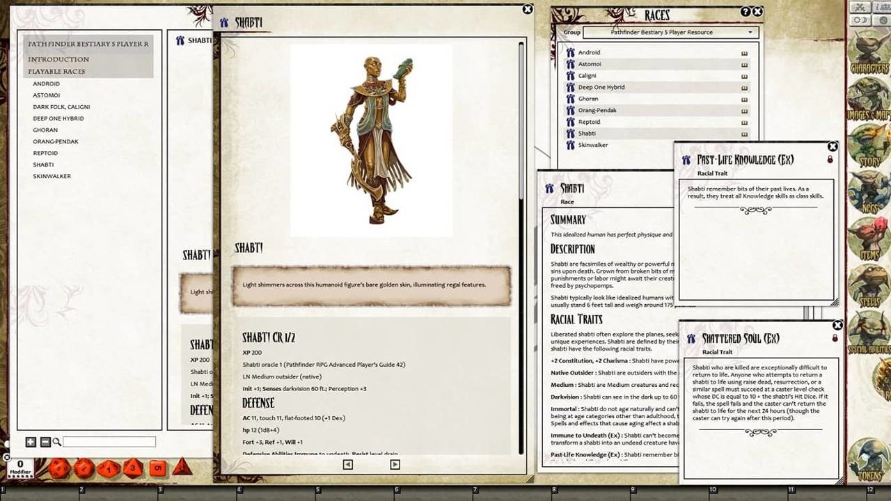 Fantasy Grounds - Pathfinder RPG - Bestiary 5 screenshot