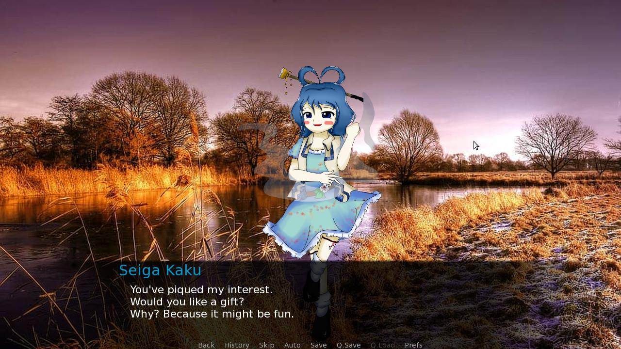 Seiga Kaku uses her amazing Taoist arts and gives you a life lesson screenshot