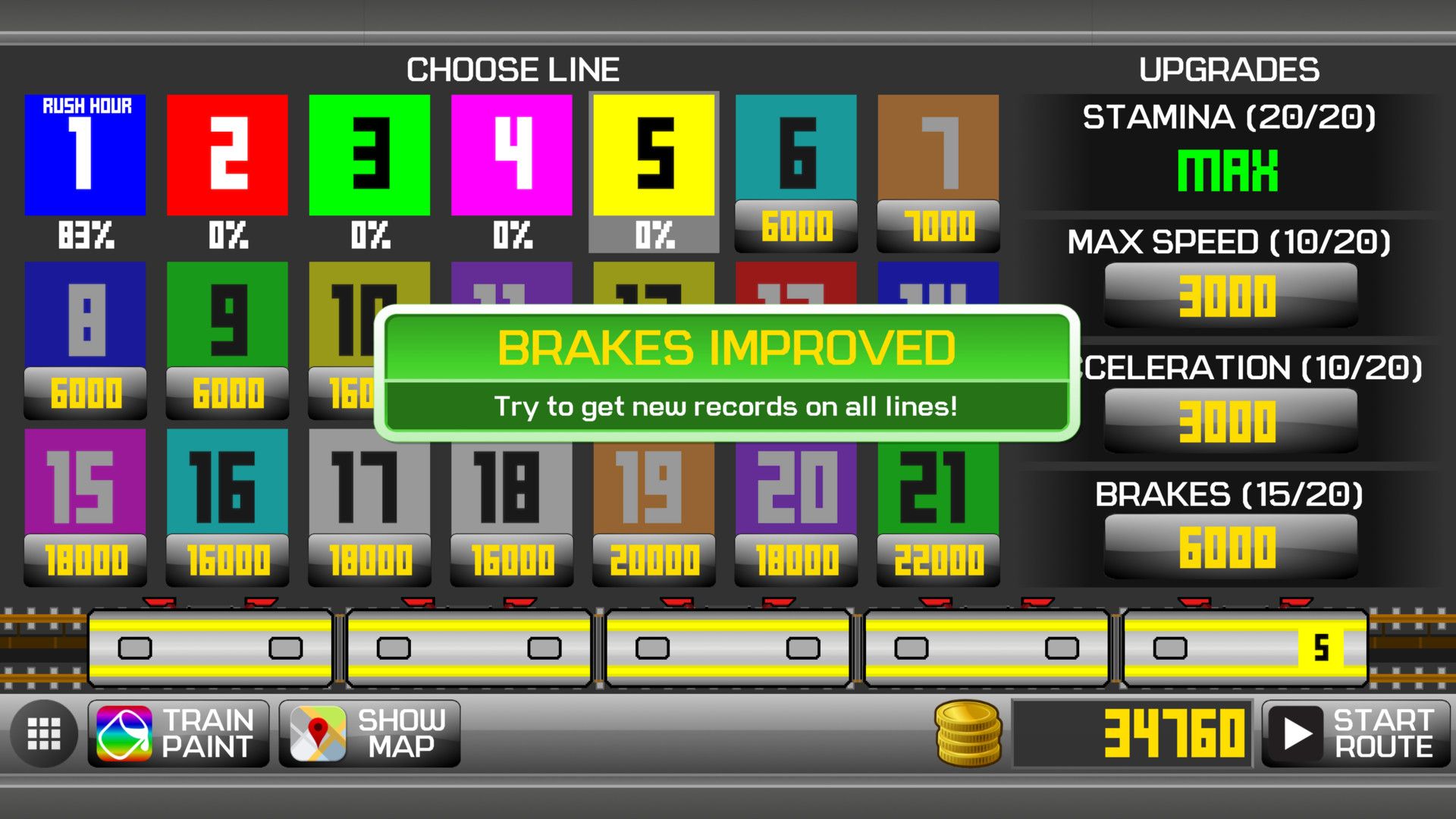Subway Train Simulator 2D screenshot