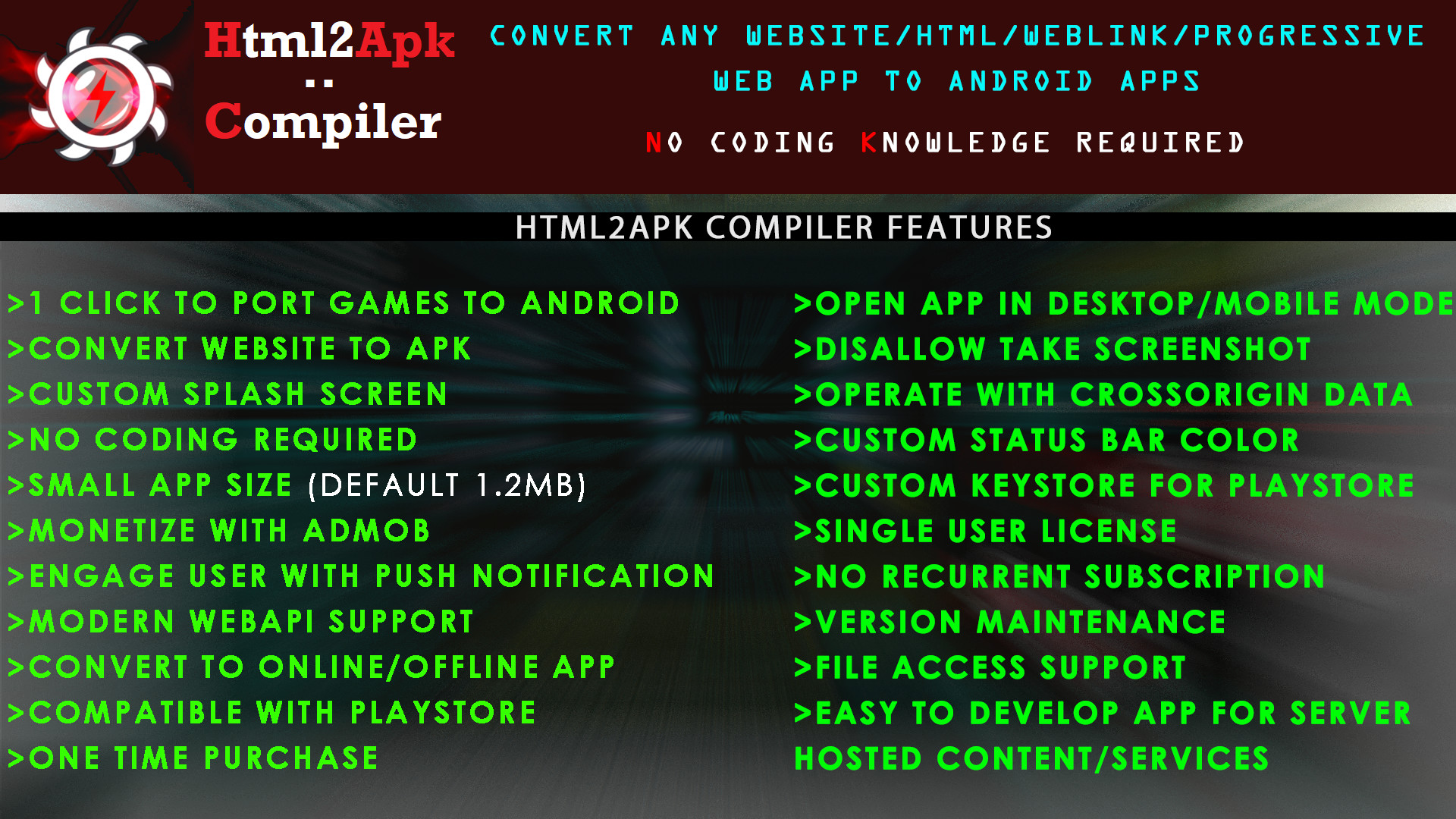 HTML 2 APK Compiler screenshot