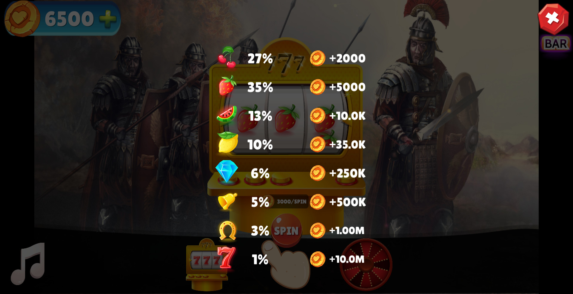 Ancient Warriors Casino Jackpot screenshot