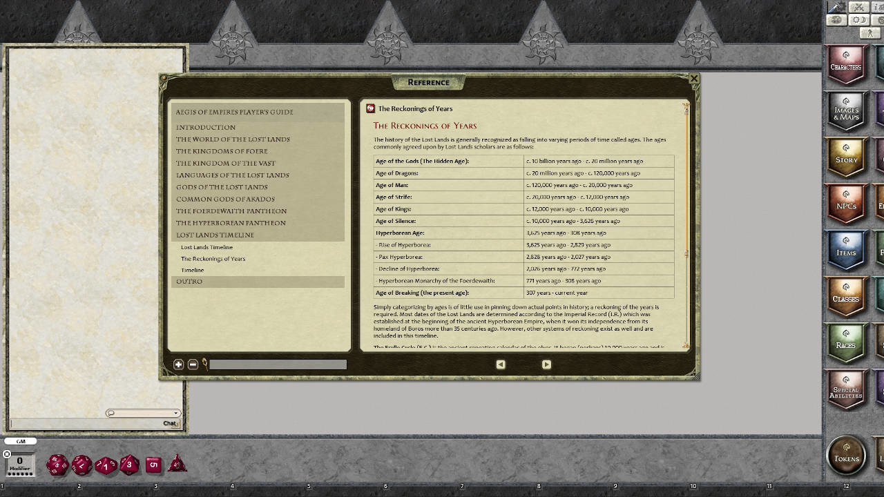 Fantasy Grounds - Aegis of Empires Player's Guide screenshot