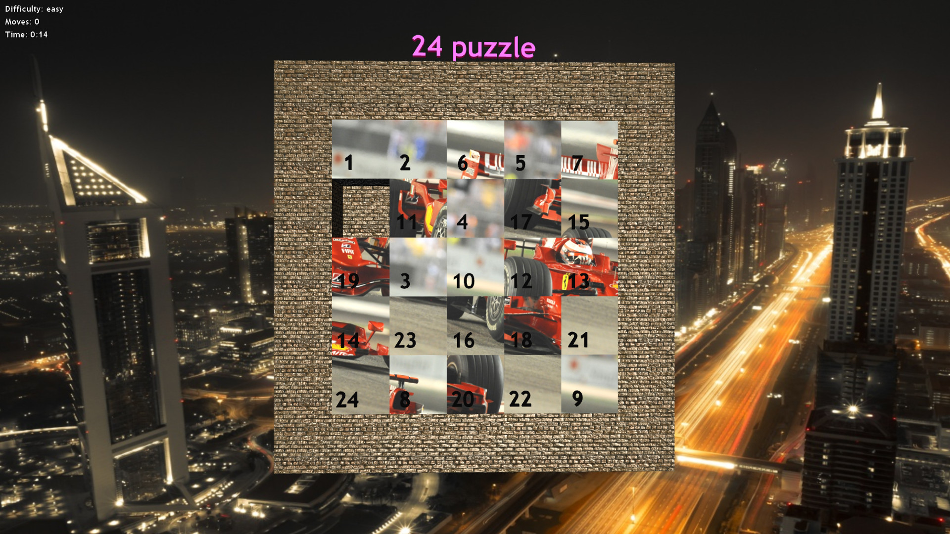15 puzzle screenshot