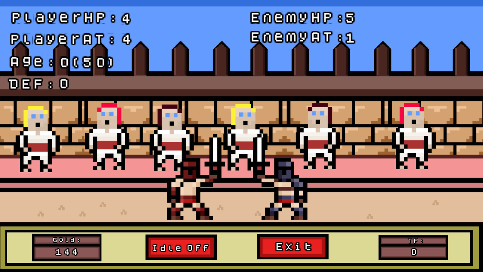 Gladiators IDLE screenshot