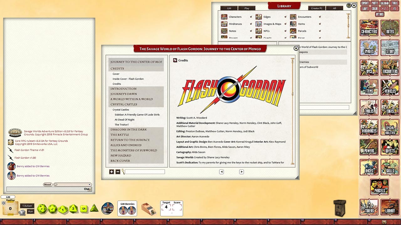 Fantasy Grounds - Flash Gordon Journey to the Center of Mongo Adventure screenshot