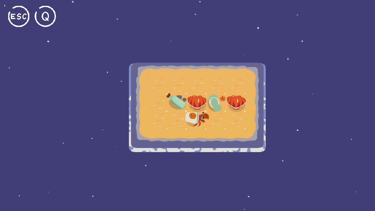 A hermit crab is finding a house screenshot