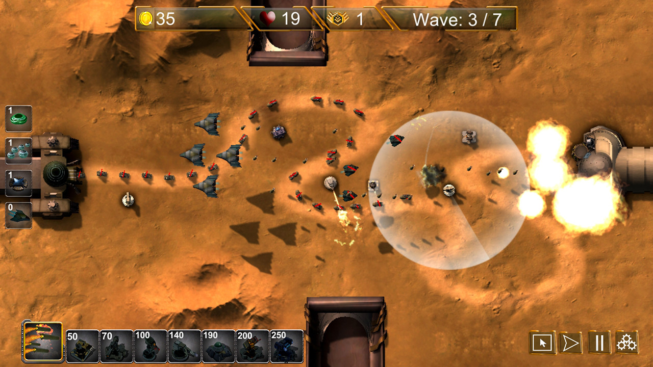 Marswar TD screenshot