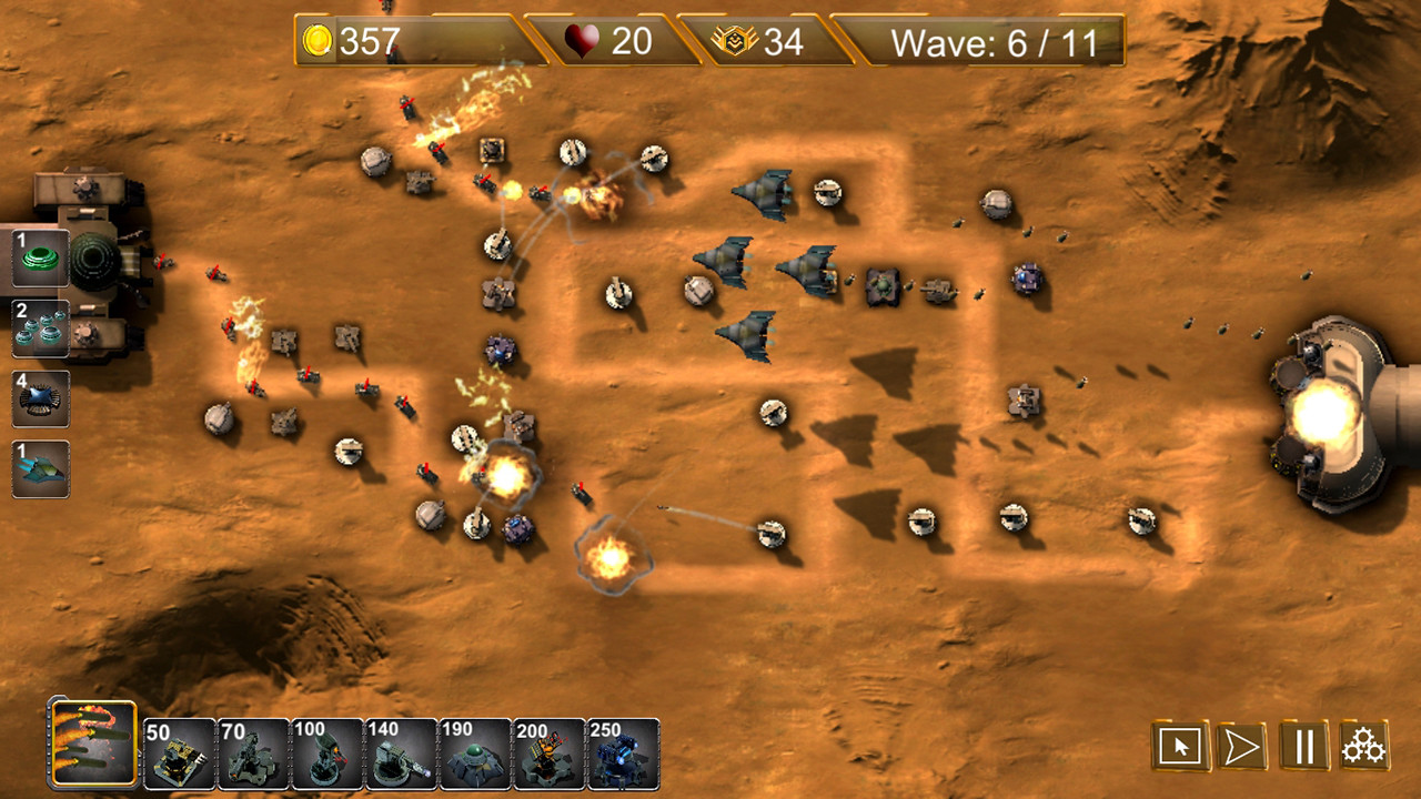 Marswar TD screenshot