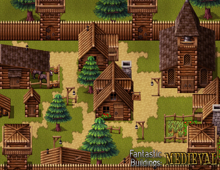 RPG Maker MZ - Fantastic Buildings: Medieval screenshot
