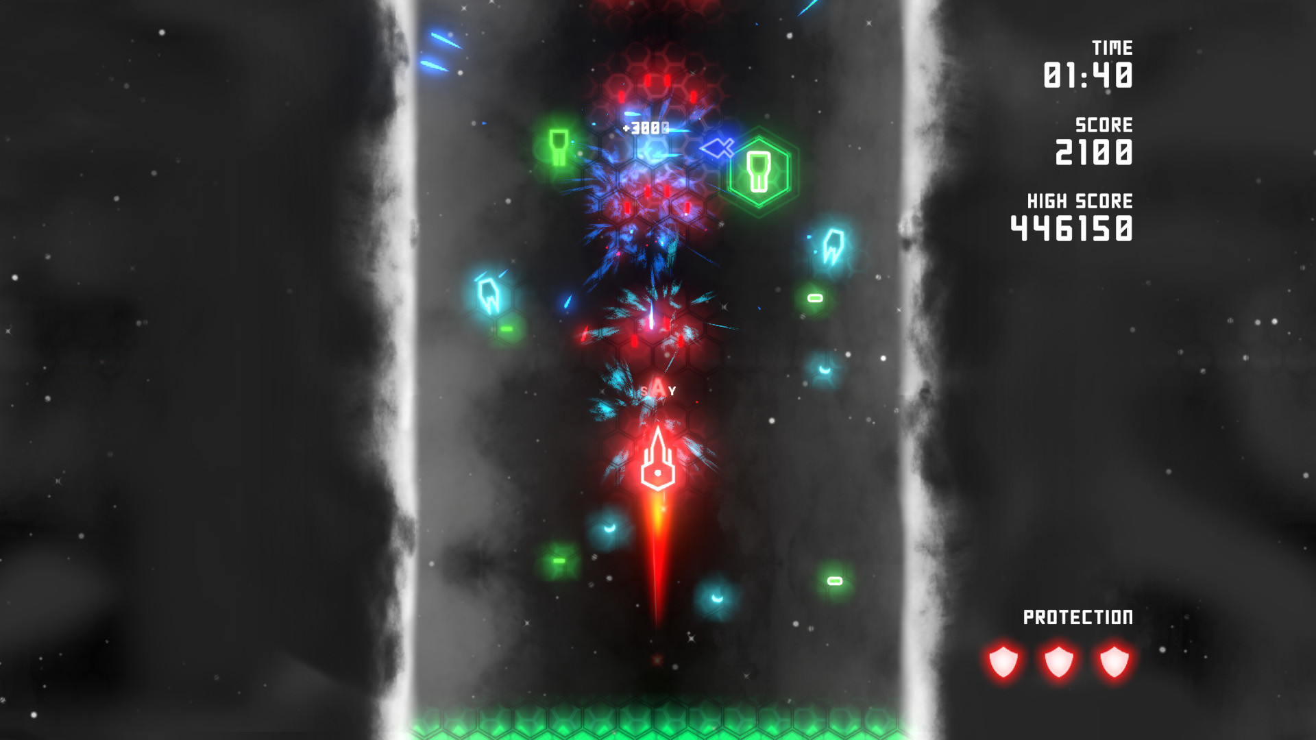 Neon Ships: The Type'em Up Shooter screenshot