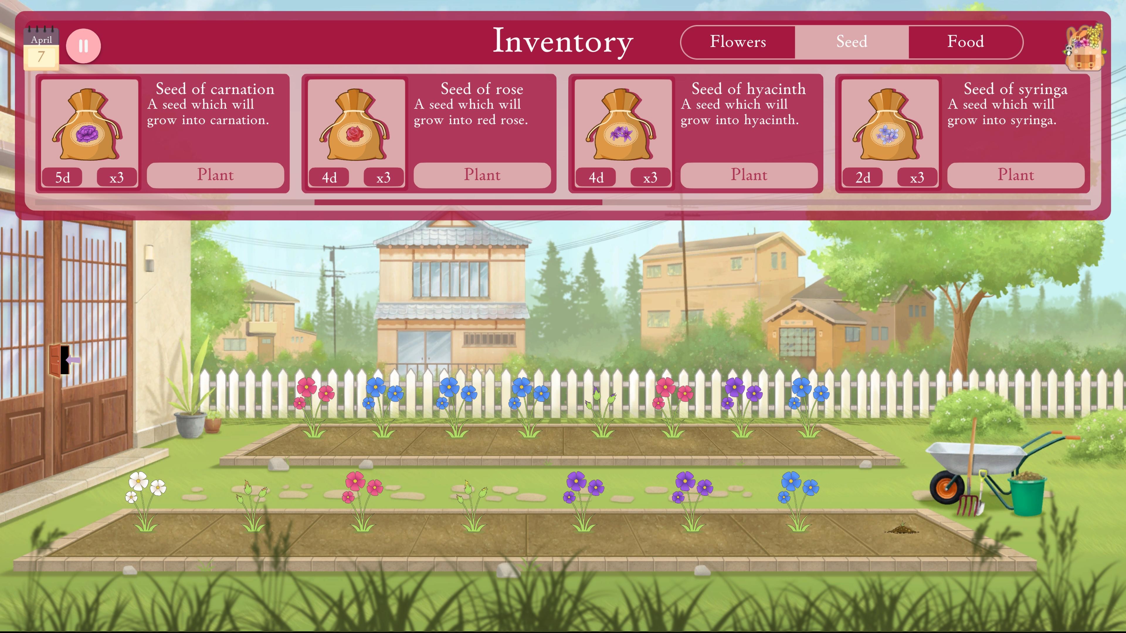 Hanako's flower shop screenshot