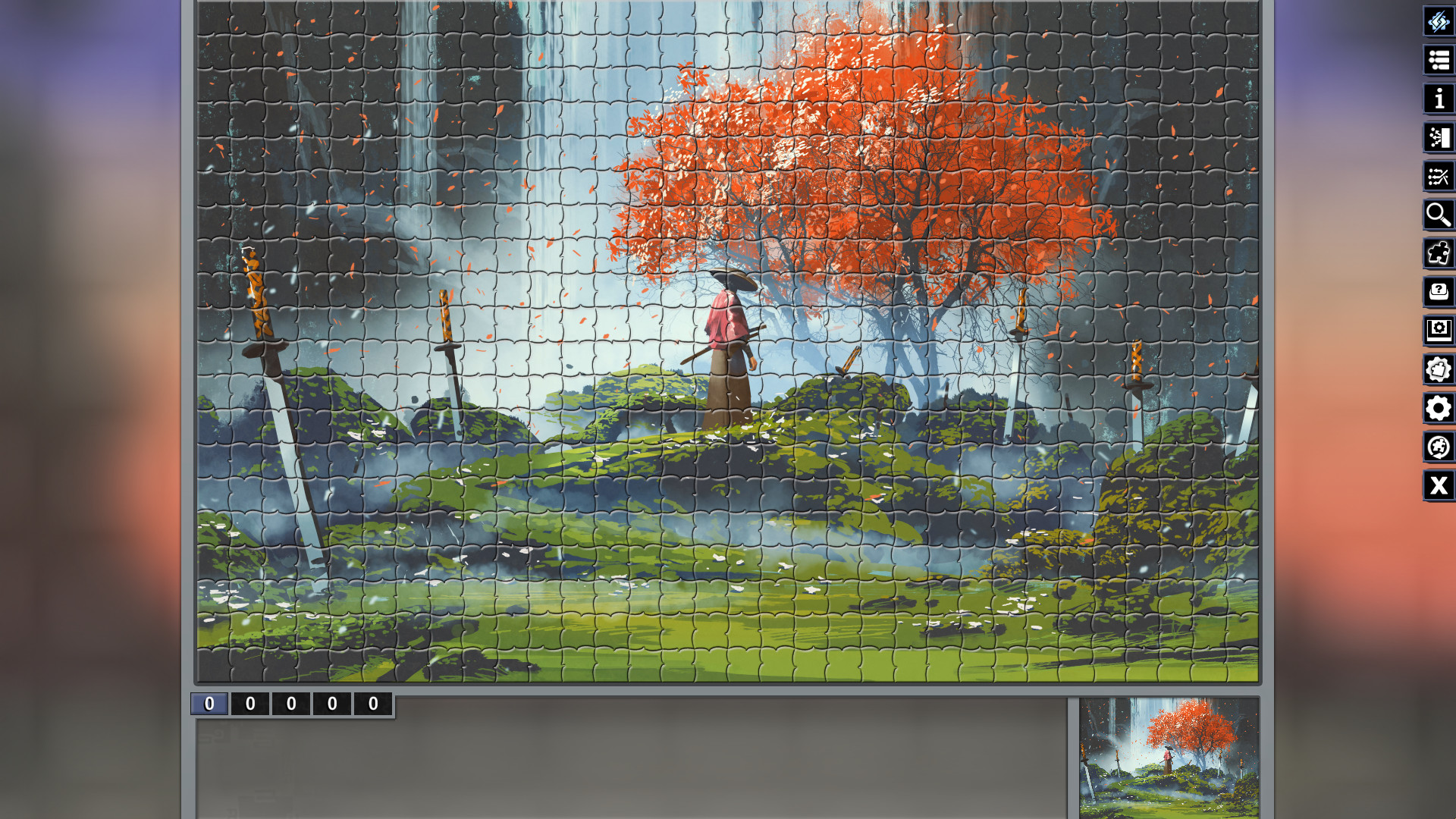 Pixel Puzzles Illustrations & Anime - Jigsaw Pack: Samurai screenshot