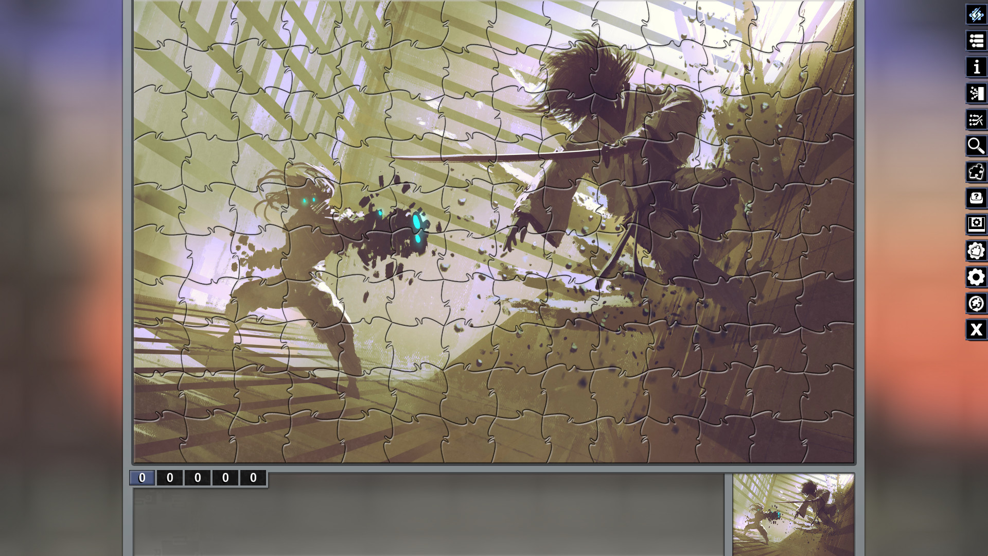 Pixel Puzzles Illustrations & Anime - Jigsaw Pack: Samurai screenshot