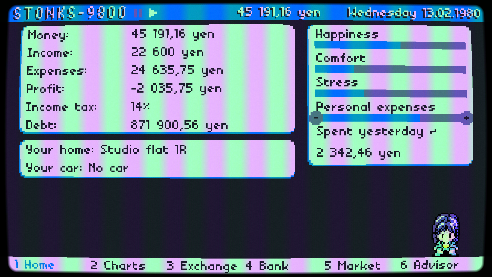 STONKS-9800: Stock Market Simulator screenshot