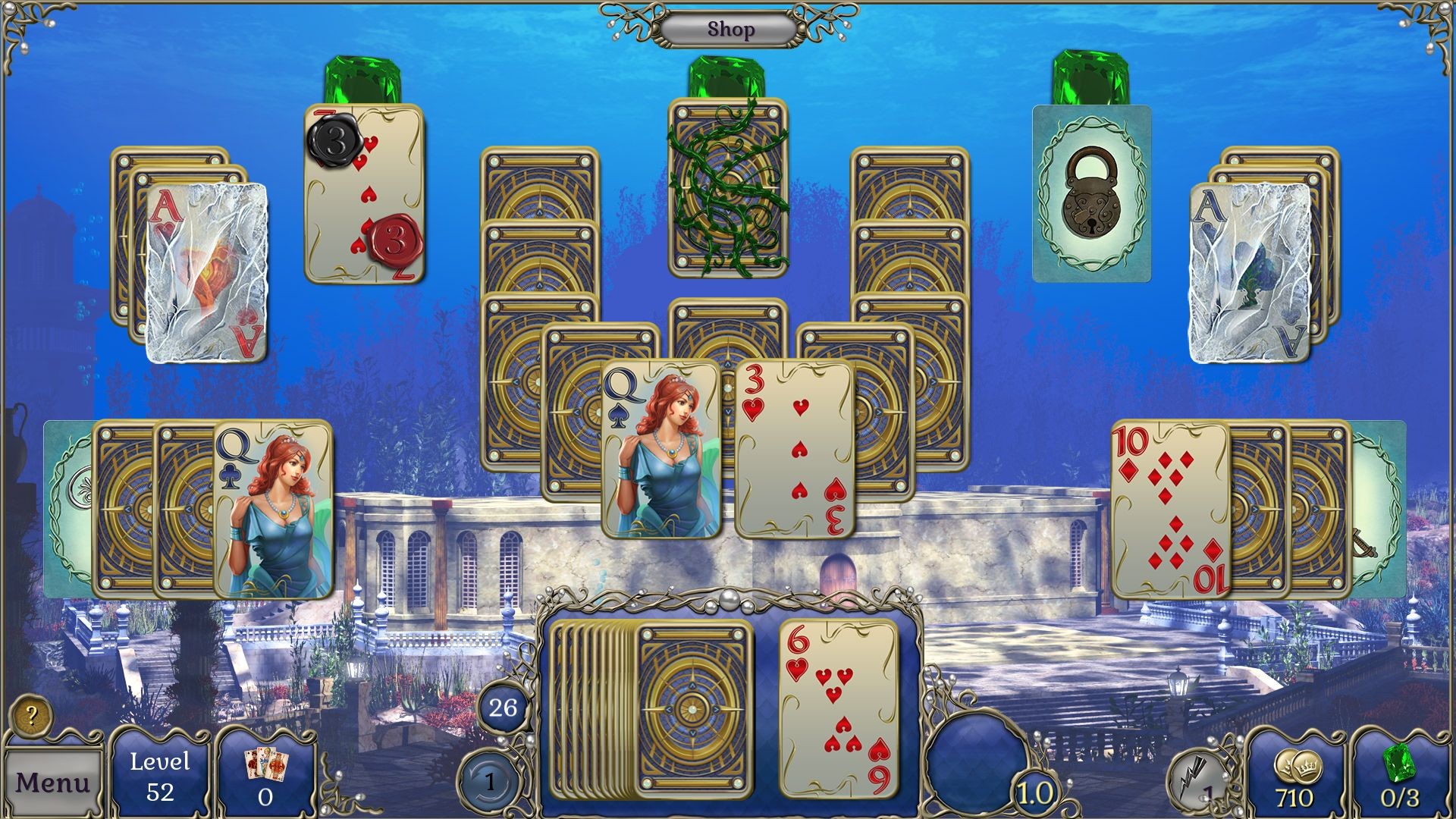 Jewel Match Atlantis Solitaire 2 - Collector's Edition screenshot